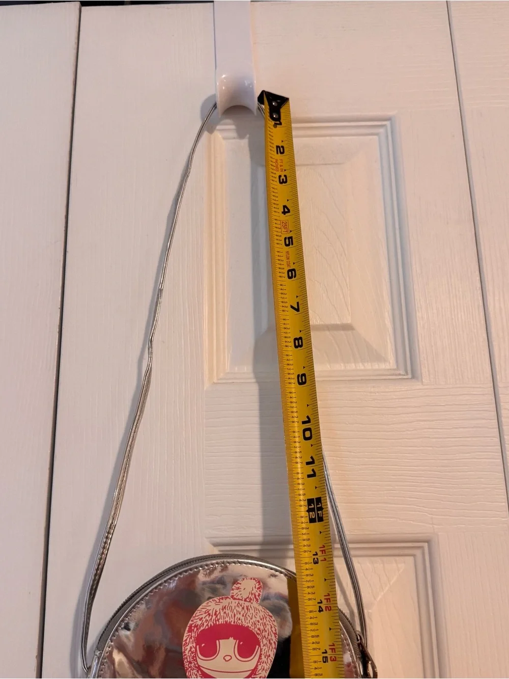Little Marc Jacobs Silver Round Crossbody with Pink Graphic